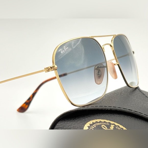 Ray-Ban Gold and Blue Sunglasses - Picture 1 of 12